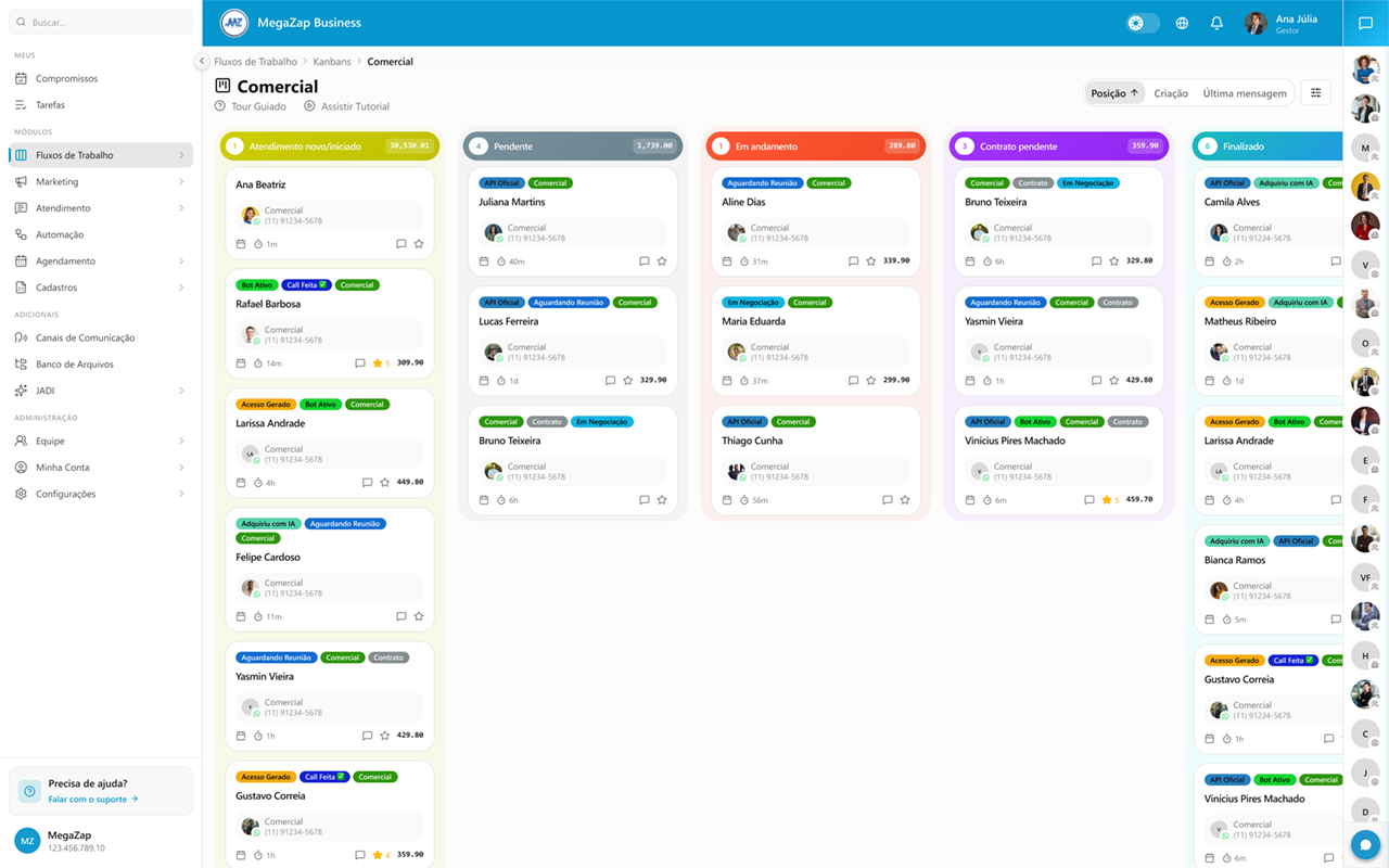 Kanban de oportunidades